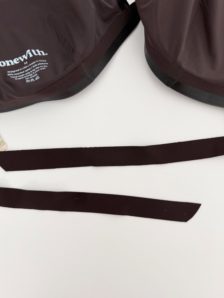 Onewith Swim Wainscott Brown Swimsuit Triangle Halter Bikini Top Nwt (Medium) — image 7 of 8